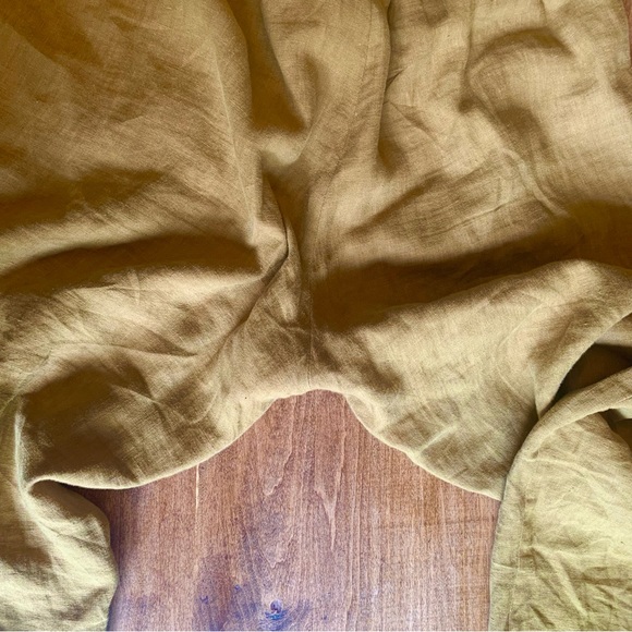 Hoibo Linen Daily Slacks in Ochre, size L - Picture 4 of 5